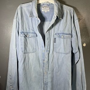 Mens Columbia jean button down